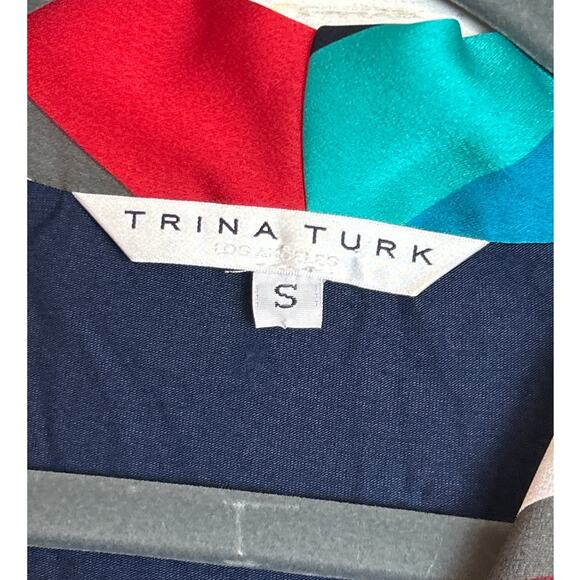 Trina Turk Women’s Small Raissa Multicolor Sleeveless Blouse Lightweight Viscose - Picture 3 of 5